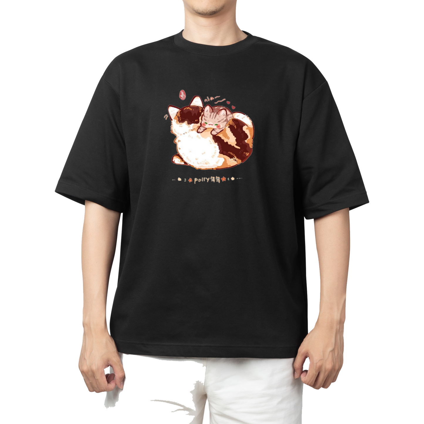 cat One Size t- shirt Black 119