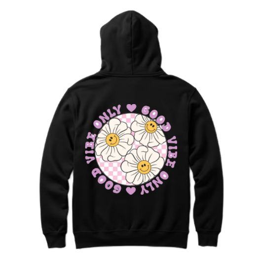 Good Vibes Only One Size hoodie Black Back 119