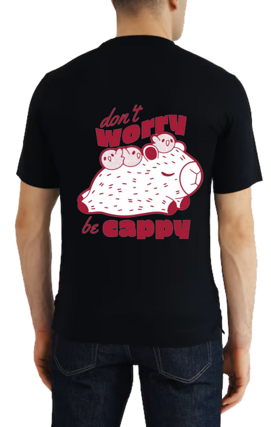 don't worry t- shirt One Size Black back 119