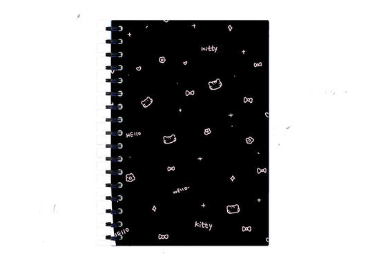 Notebook Hello Kitty black doodle 11