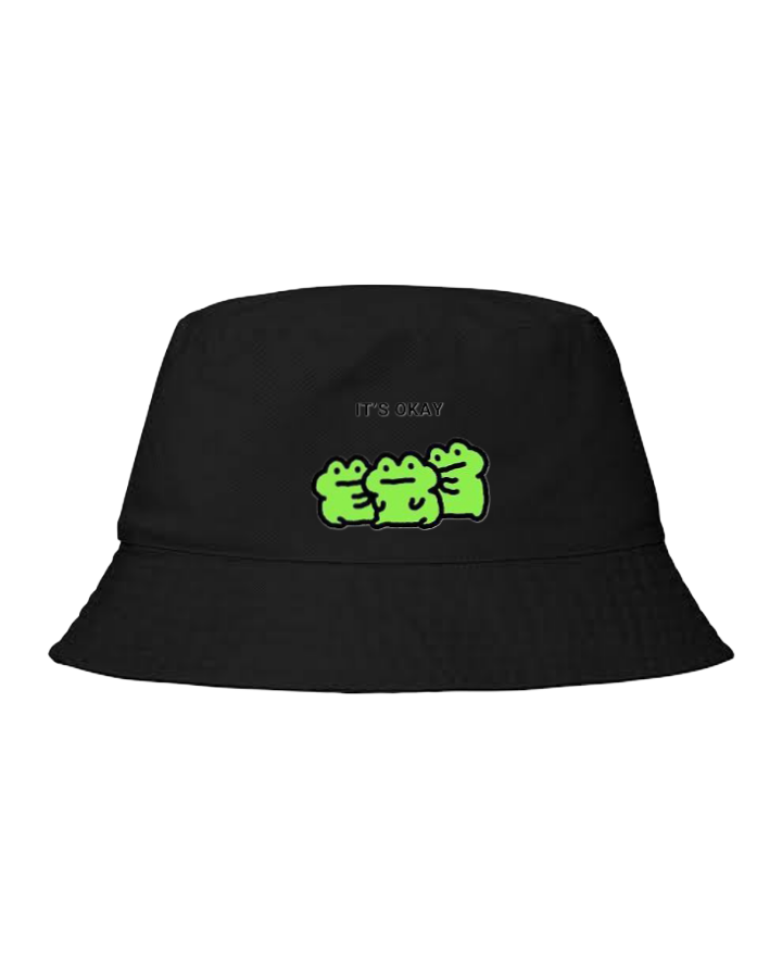 Frog Bucket hat Fishman hat cap Black 11
