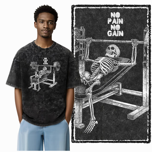 Go Hard Or Go Home Workout Gym T-Shirt Washed Oversized for Men Women, Vintage Fitness Bodybuilding Graphic Tee, Casual Short Sleeve Charcoal Top 11