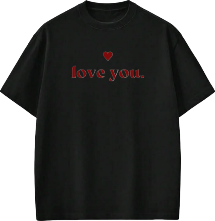VaIentine coupIe t- shirt Black 11