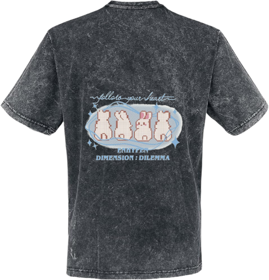 folloro your heart t- shirt One Size Washed Back 11
