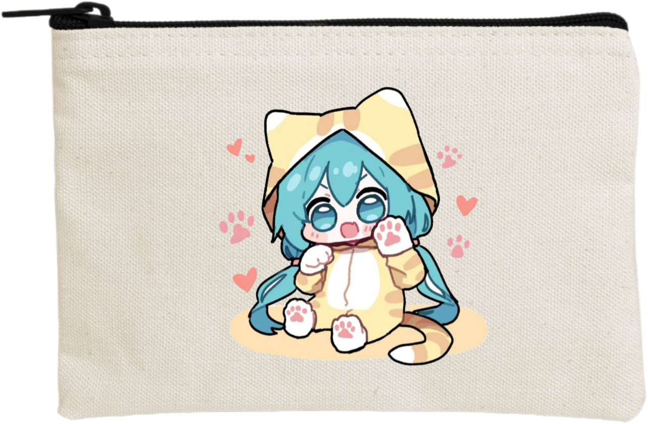 miku pencil case Beige 11