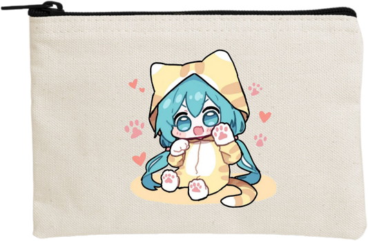miku pencil case Beige 11