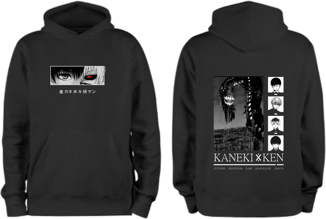 Tokyo Ghoul One Size hoodie Black Back 11