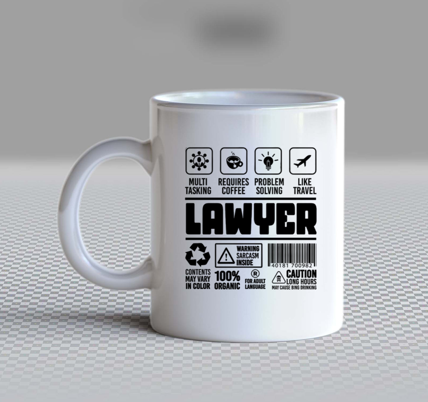LAWYER Back text Mug 11