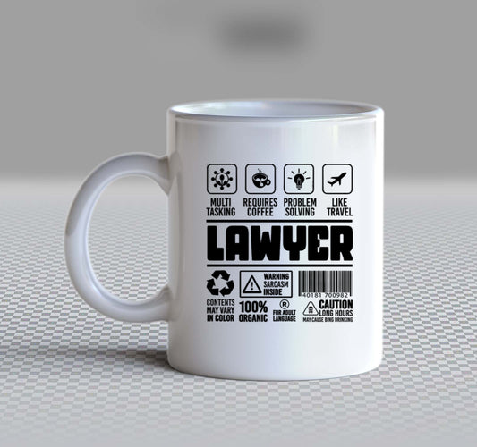 LAWYER Back text Mug 11