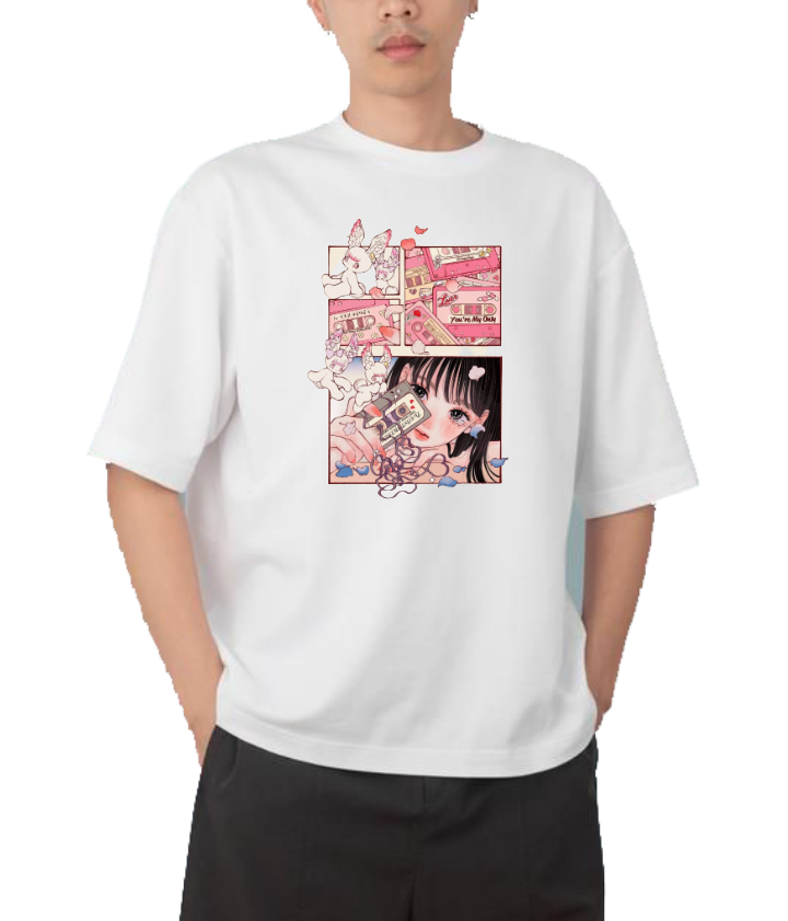 RANDOM ANIME GIRL  t- shirt White 11
