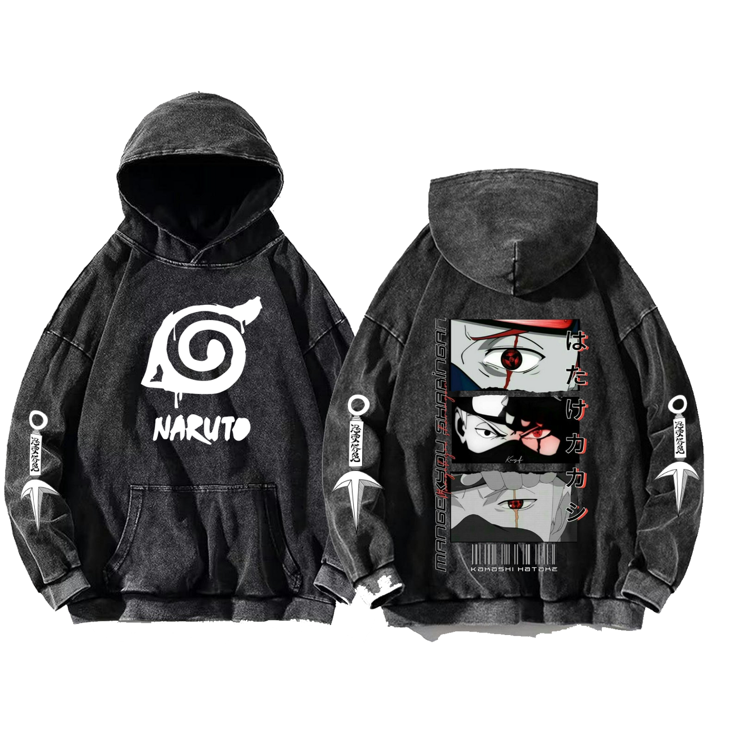 Naruto Shippuden One Size hoodie Washed Back 11