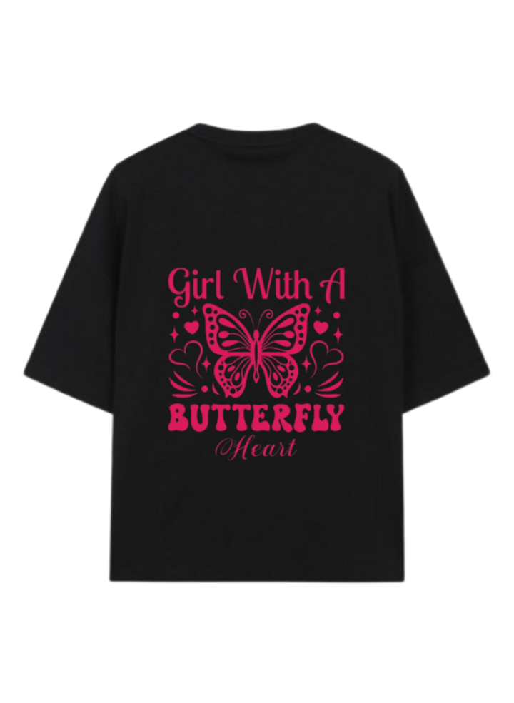 butterflies t- shirt Black Back 11