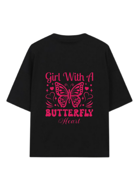 butterflies t- shirt Black Back 11