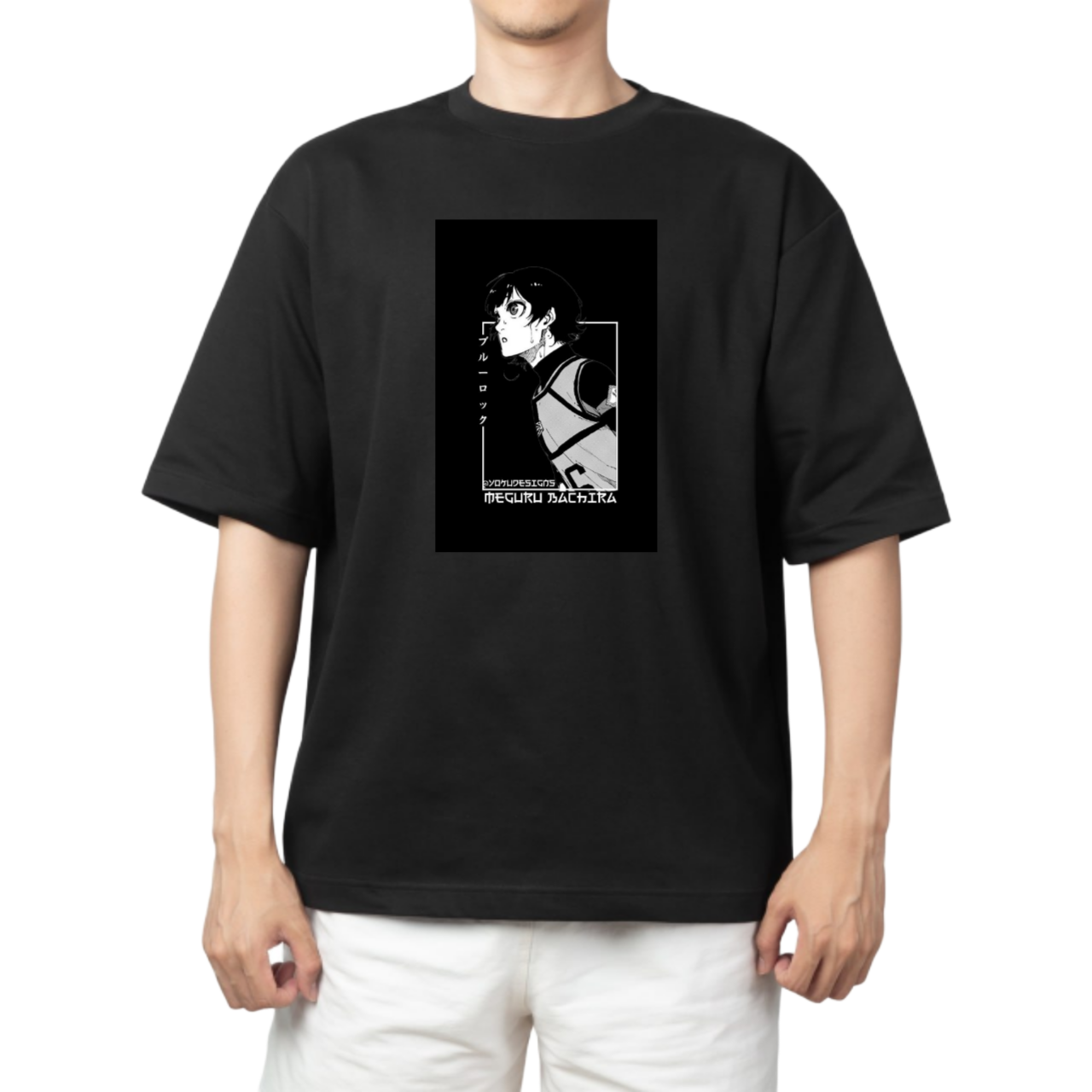 blue lock t- shirt One Size Black 28