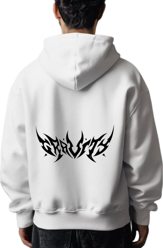 Goth Oversize Hoodie White Back 11
