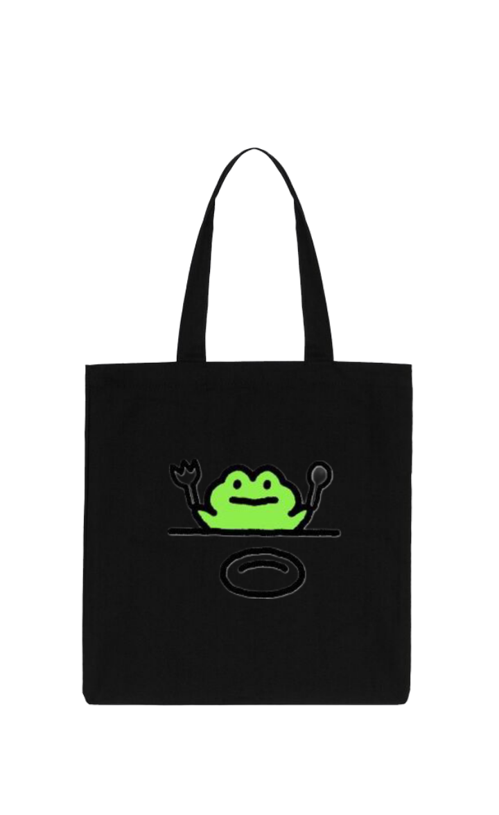 Frog tote bag Black 11