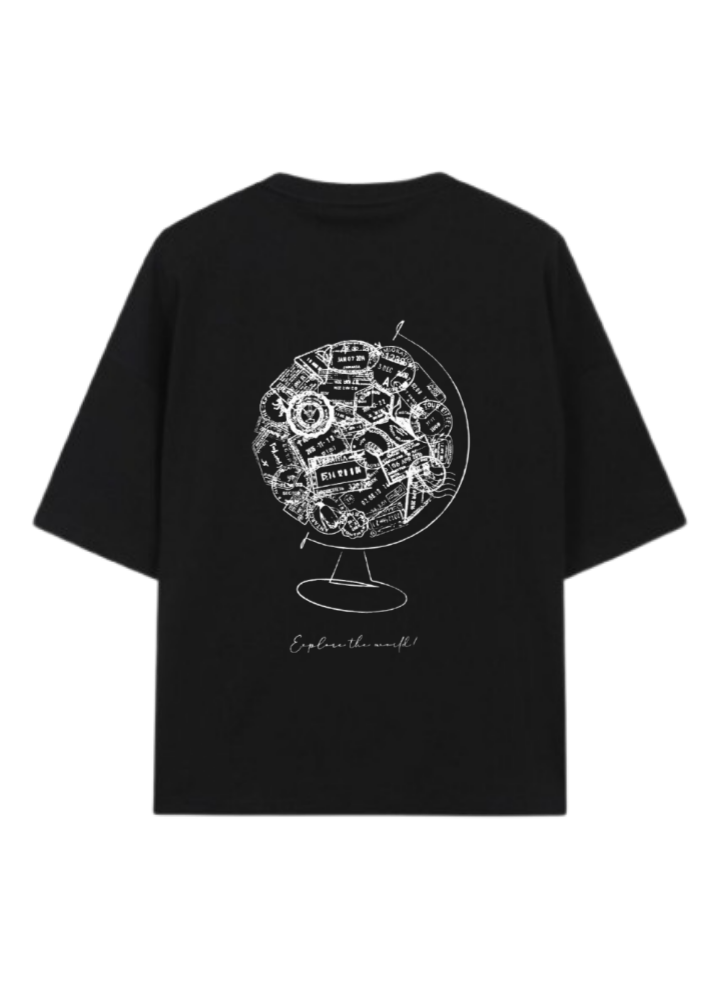 travel travellar t- shirt Black Back 11