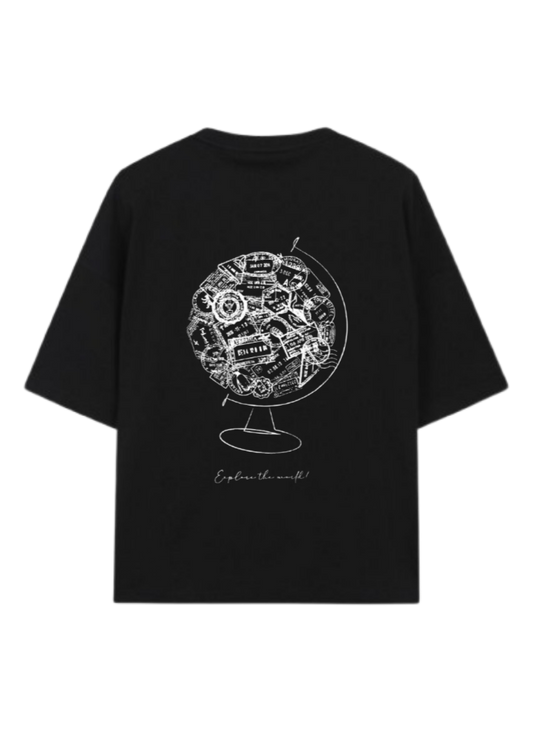 travel travellar t- shirt Black Back 11