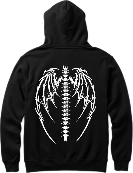 Goth Oversize Hoodie Black Back 11