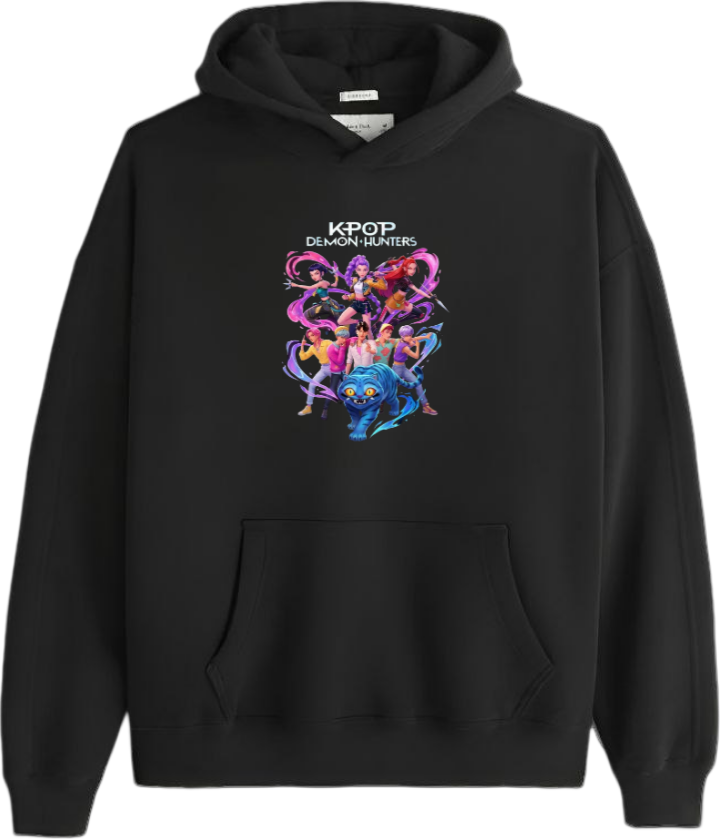 Hunterix kpop Oversize  Hoodie Black 11