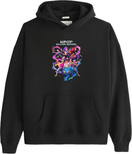 Hunterix kpop Oversize  Hoodie Black 11