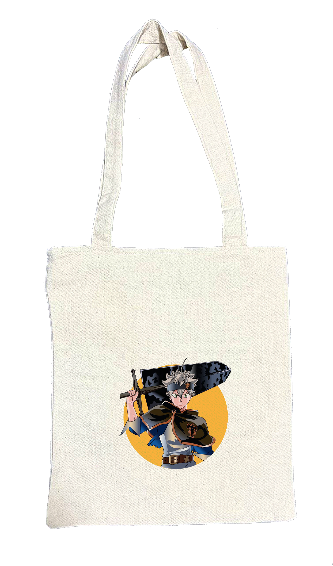 Black clover tote bag beige 5