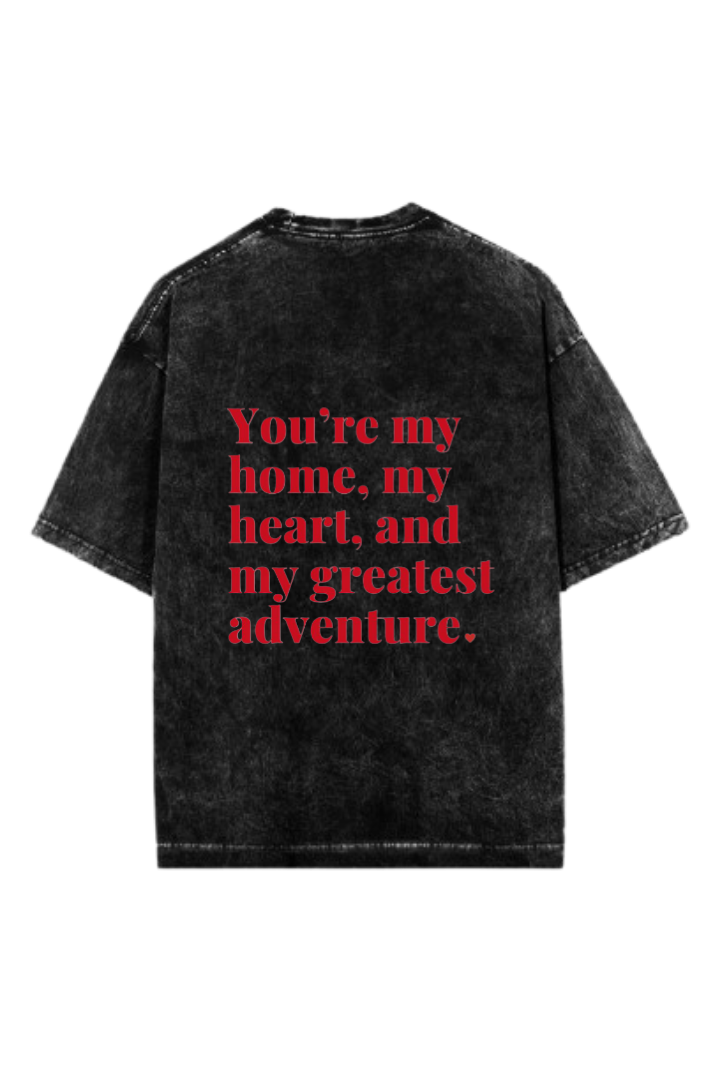 VaIentine coupIe One Size t- shirt Washed Back 11