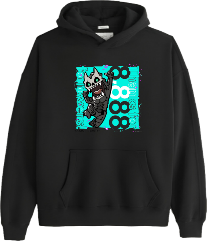 Kaiju No. 8 Over Size hoodie Black 11