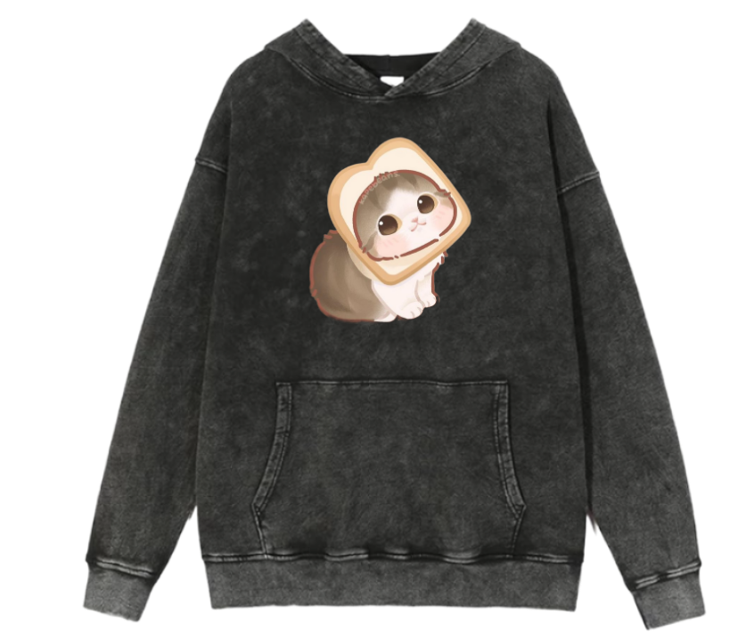 cat Oversize Hoodie Washed 11