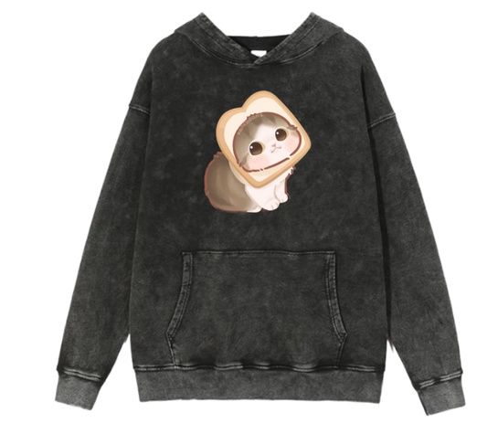 cat Oversize Hoodie Washed 11