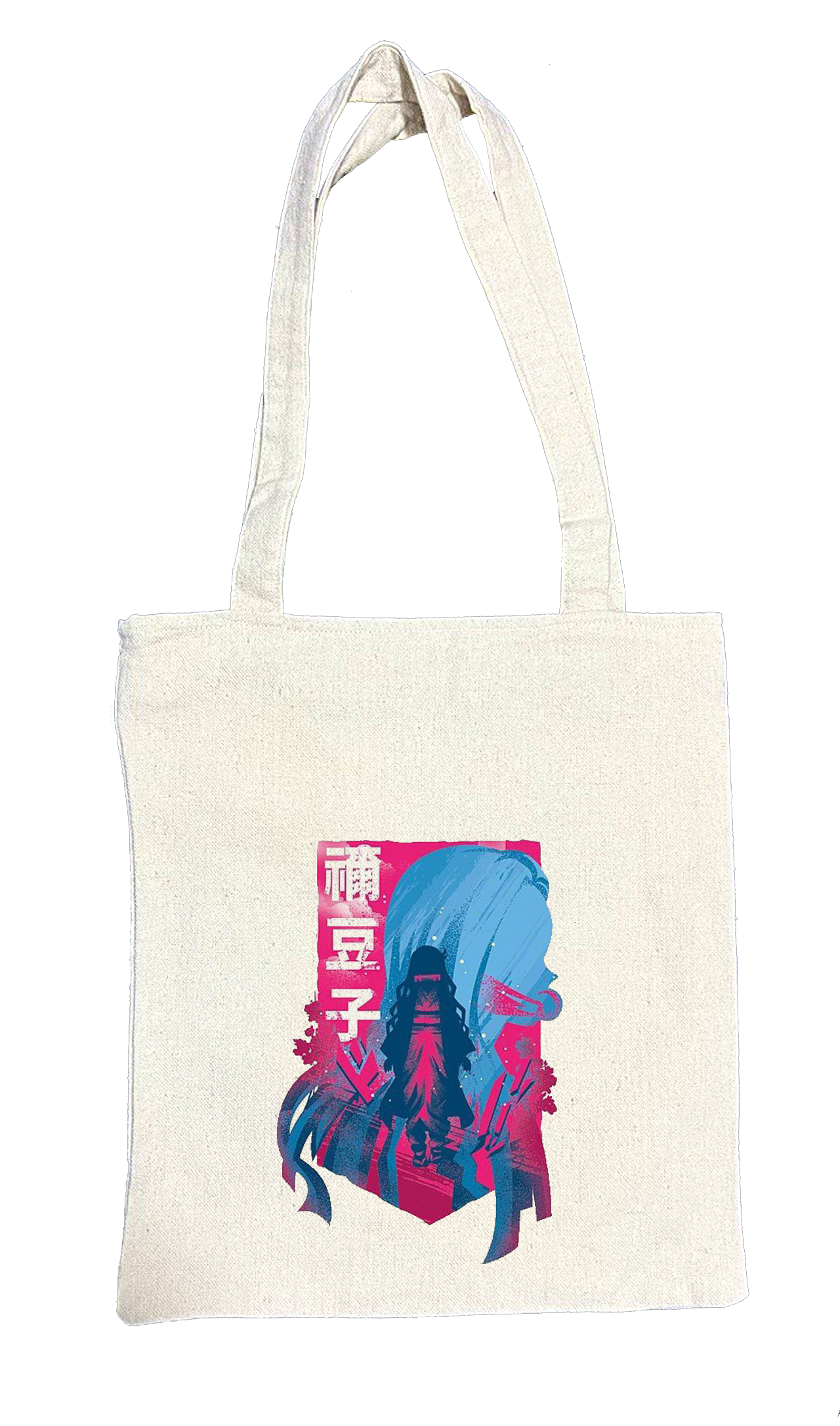 Anime Demon slayer nezuko tanjiro tote bag Beige 11