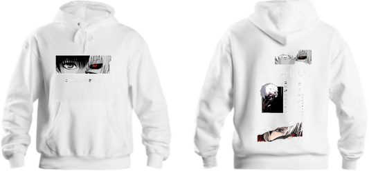 okyo Ghoul One Size hoodie White Back 11