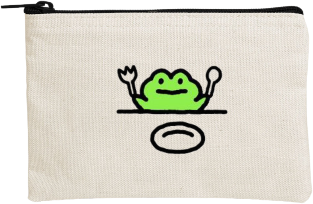 Frog wallet pencil case Beige 11