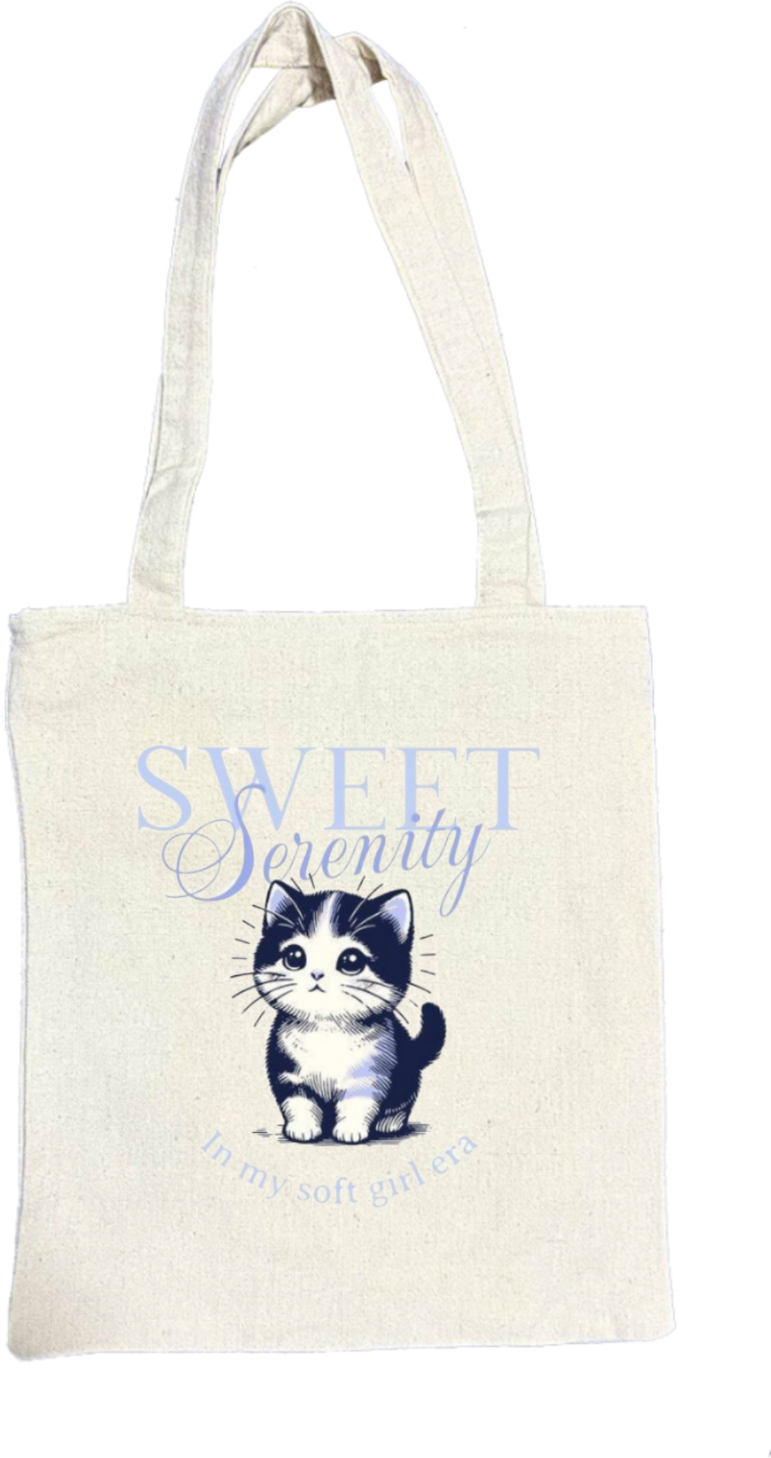 SWEET Der In my soft girl era bat tote bag beige 101