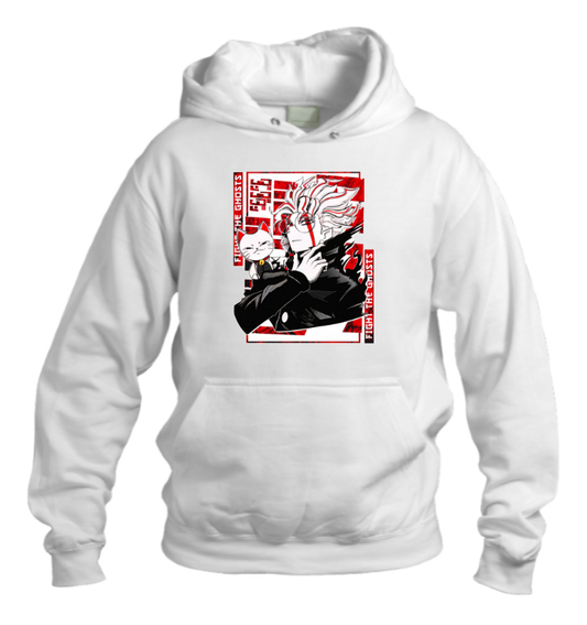 RANDOM ANIME GIRL Oversize  Hoodie White 11