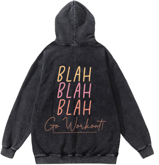 workout gym pilates Oversize Hoodie Washed Back 11