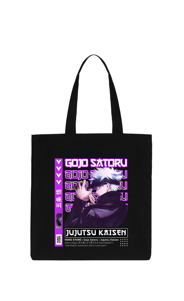jujutsu kaisen GOJO  tote bag Black 11