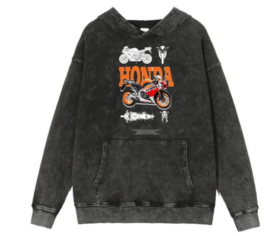 MOTOR CYCLE One Size hoodie Washed 11