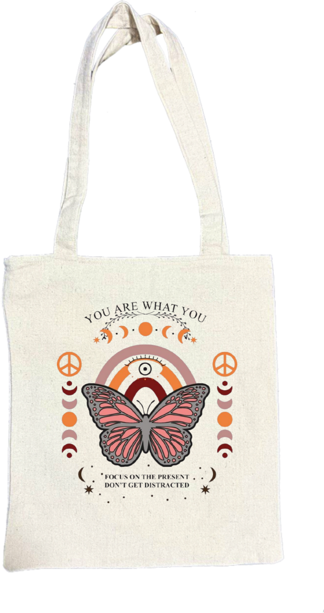 butterflies tote bag Beige 11