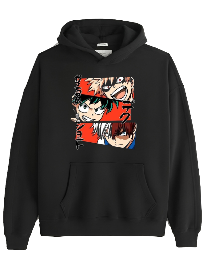 Boku no hero academy bnha One Size hoodie Black 11