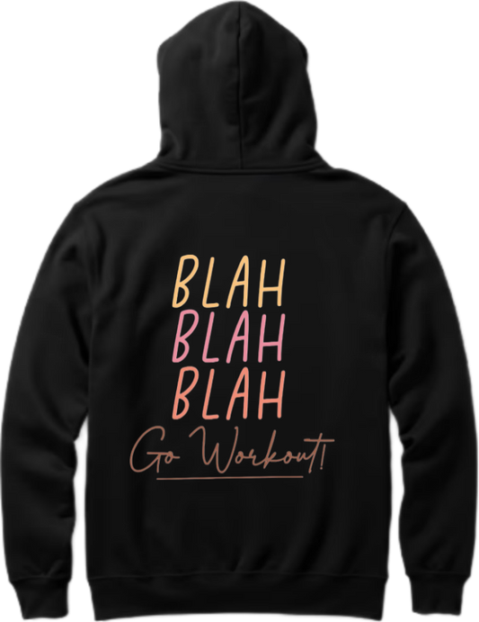 workout gym pilates Oversize Hoodie Black Back 11