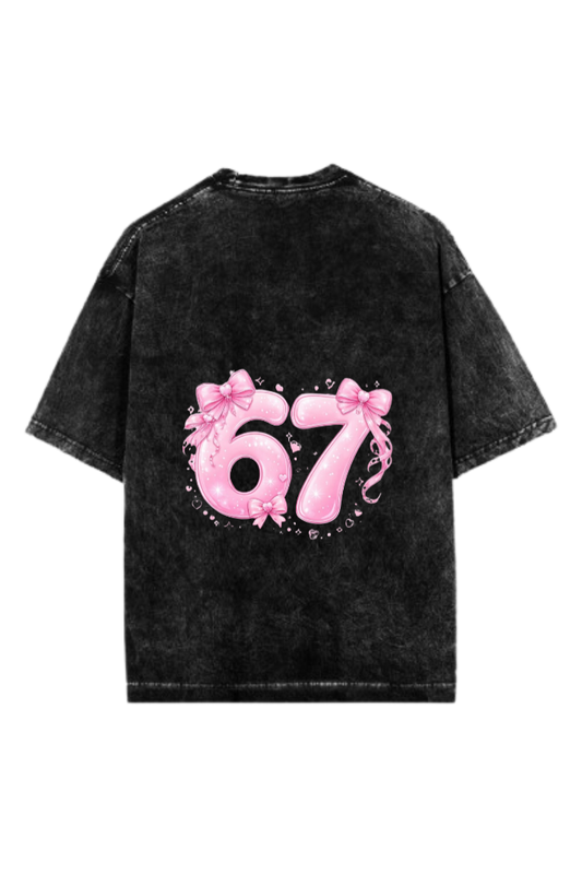 67 designs One Size t- shirt Washed Back 11
