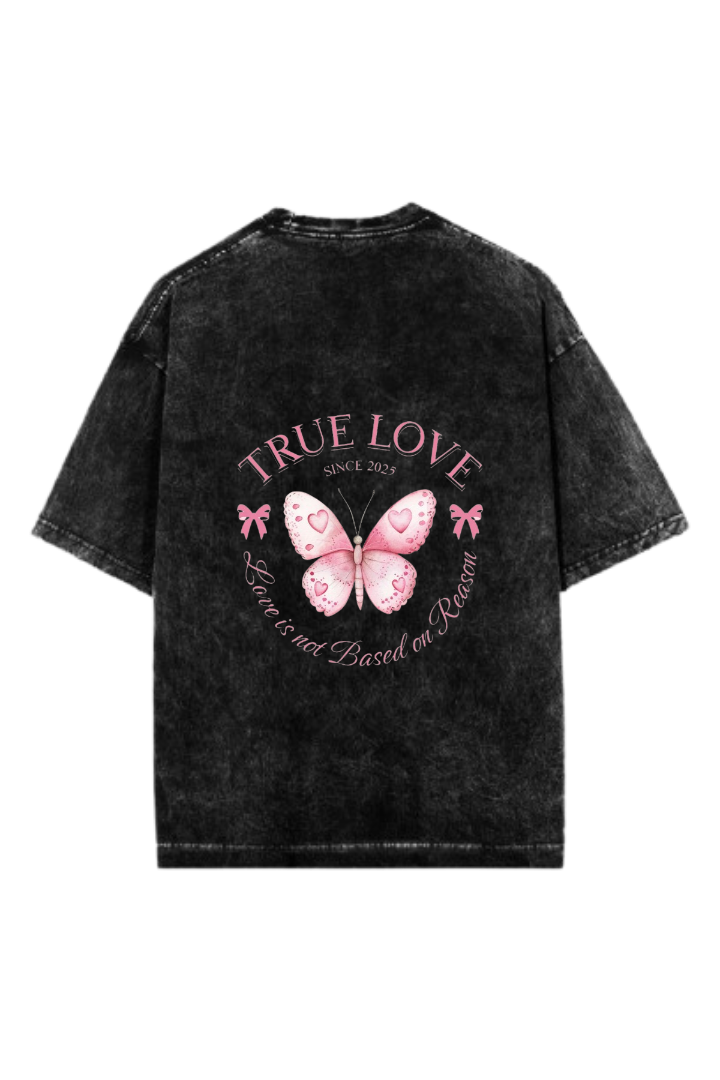 butterflies One Size t- shirt Washed Back 11
