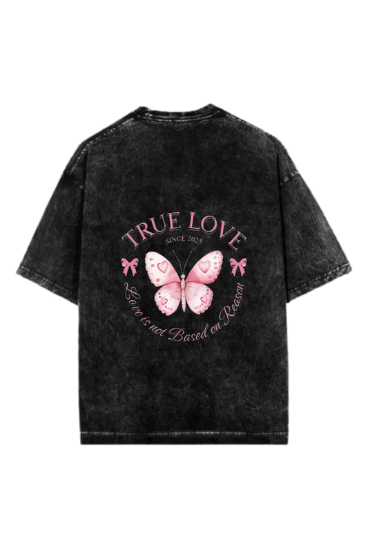 butterflies One Size t- shirt Washed Back 11