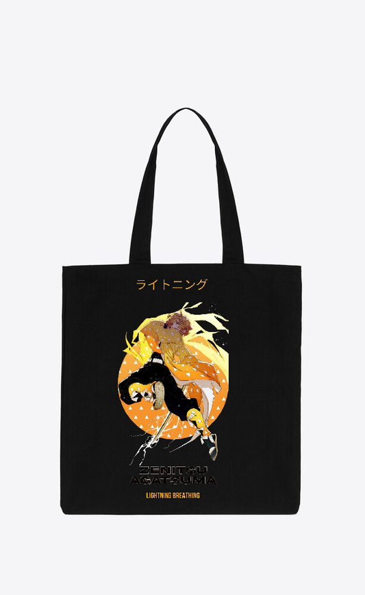 Anime Demon slayer nezuko tanjiro tote bag Black 11