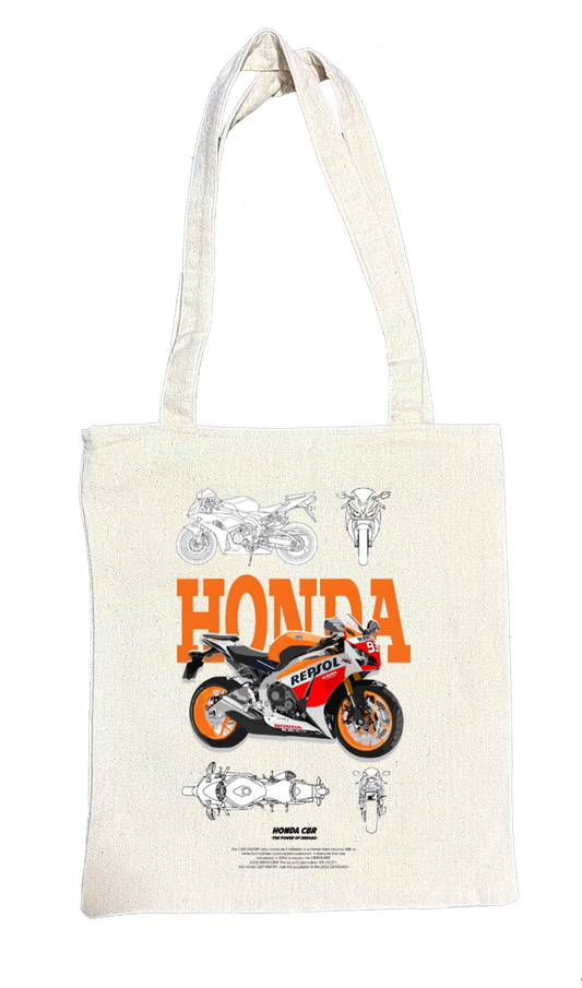 MOTOR CYCLE tote bag beige 11