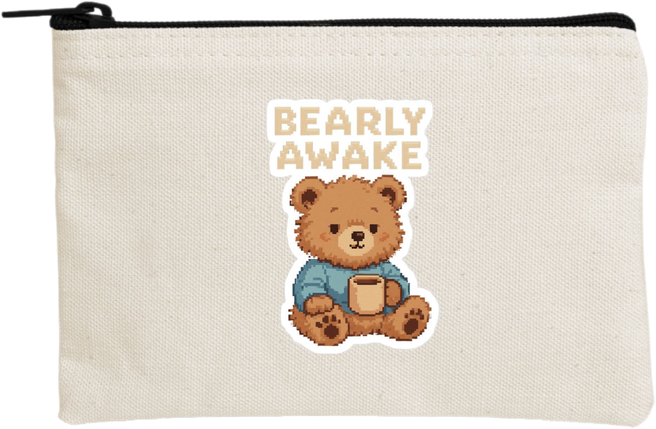 bear wallet pencil case Beige 11