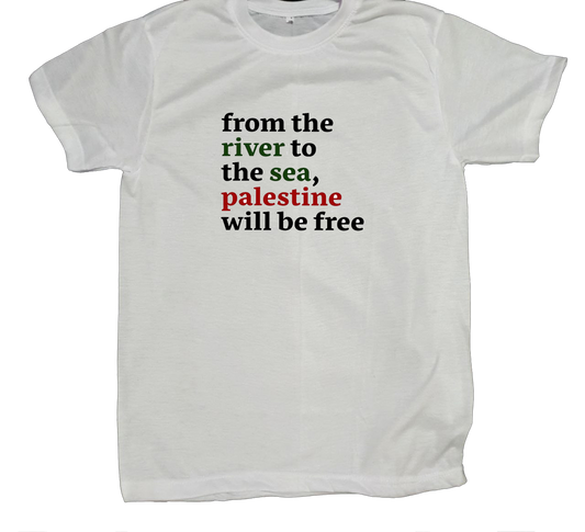 Palestine t- shirt fat White 18