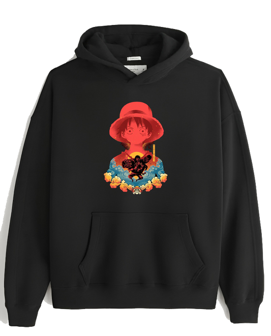 one piece One Size hoodie Black 11