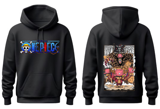 one piece One Size hoodie Black Back 11